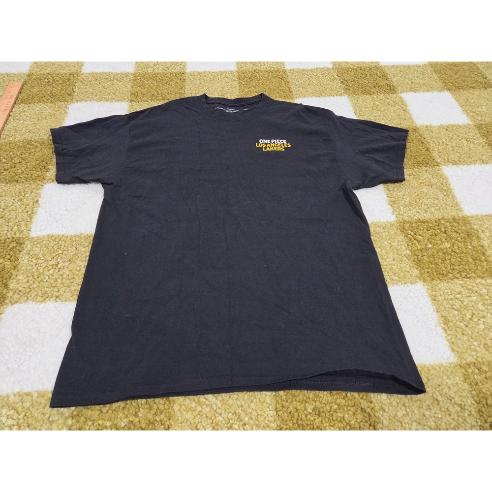 One Piece x Los Angeles Lakers Luffy Promo T-Shirt Black Anime NBA Not For Sale